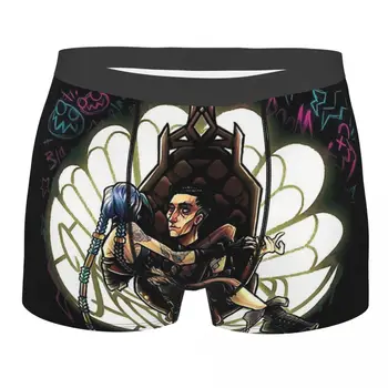 Arcano League of Legends TV Silco Cuecas de Algodão Calcinha Underwear Masculino Impressão Shorts Boxer Briefs