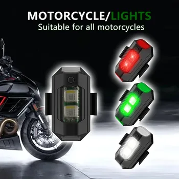 Universal LED Anti-colisão Luz de Advertência de Mini Sinal de Luz Drone com Luz Estroboscópica 7 Cores do Sinal de volta do Indicador de Motocicleta