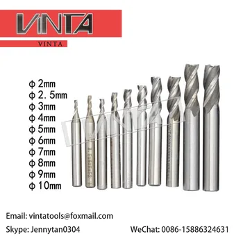 10pcs/lotes 3.175 mm substrato de alumínio fresa LJB3.0.804/3.105/3.1.206/3.1.608/3.208/3.2.508/3.12
