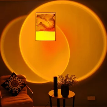 Nordic pôr do Sol LED Lâmpada de Assoalho para a Home Sala Quarto a Decoração do Ambiente Candeeiro de Pé Quartos Coloridos Iluminação interna