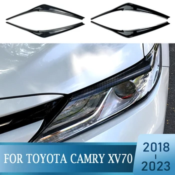 Para Toyota Camry 70 XV70 2018 - 2022 Carro Híbrido Farol da Sobrancelha Farol Pálpebras Cobrir a Cabeça de Luz Etiqueta Guarnição Acessórios