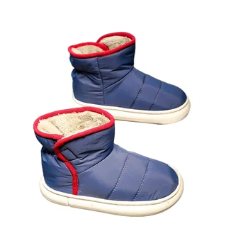 DAFENP novo estilo de botas miúdos para meninas sapatos de crianças meninos do inverno do bebê calçado quente estoque Peso Leve unisex desgaste, Anti-Slippe