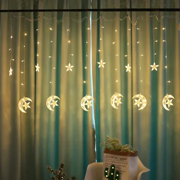220V UE Plug de Natal da corda LED Luzes de Fadas Grinalda de Noiva Navidad Jardim ao ar livre Decoração Interior de Férias Iluminação Impermeável