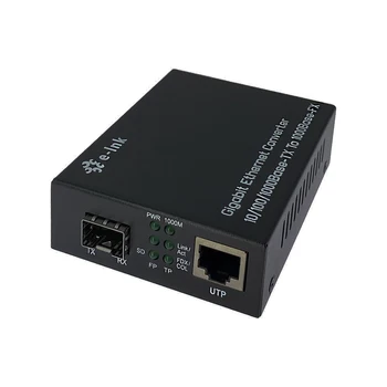 10/100/1000Mbps Gigabit Ethernet Media Converter RJ45 para a Fibra SFP Porta Transceptor de Até 20KM Multimodo & Monomodo Metal