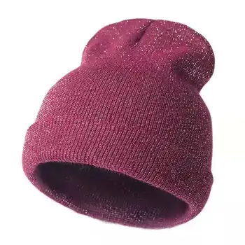 Unisex Inverno Malha Chapéus Para Mulheres Skullies Cap Homens De Chapéu Gorro De Cor Sólida Caps Casual Beanies Para As Mulheres Mais Quentes Bonnet Red Hat