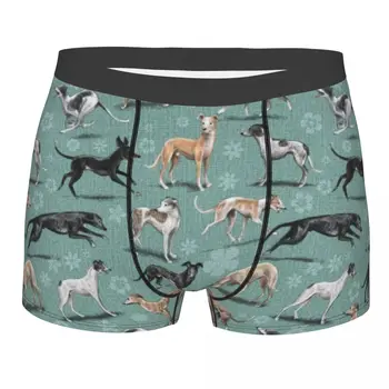 Sexy Kawaii Greyhound Cão Shorts de Pugilistas de Calcinha Homens Cuecas Estiramento do Animal de Estimação Cachorro Cuecas Cueca
