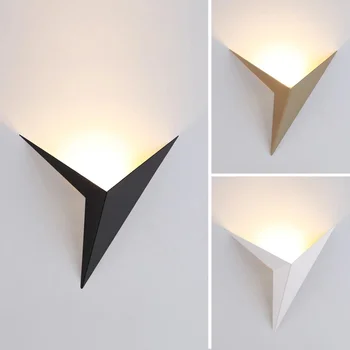 Moderno e minimalista forma de triângulo de LED, Lâmpadas de Parede estilo Nórdico Interior Lâmpadas de Parede da Sala de estar Luzes 3W AC85-265V de Iluminação Simples