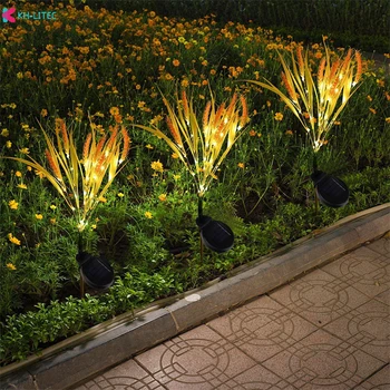 Exterior LED Solar de Trigo Ouvido Lâmpada ao ar livre Impermeável a Decoração do Jardim para o Pátio Caminho de Luz da Lâmpada de Detecção de Simulação de Trigo Lâmpada