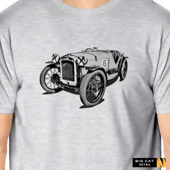 Retro Austin 7 de Automóveis Antigos Carros Clássicos T-Shirt 100% Algodão, O Pescoço de Verão Casual Manga Curta T-shirt Mens Tamanho S-3XL