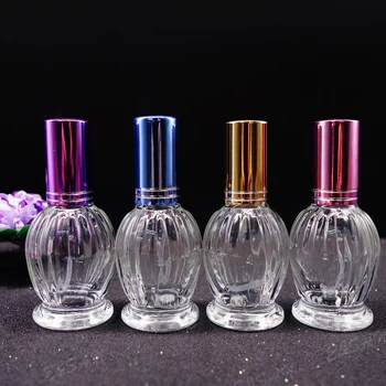Luxo vazio limpar vidro vazio Portátil mini óleo essencial de vidro frasco de perfume viajante vazio reutilizável frasco conta-gotas