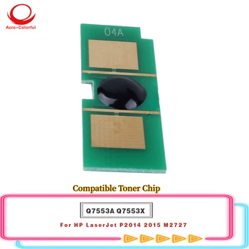 Versão Universal 3K Q7553A Compatível Repor Toner Chip Aplicar para HP LaserJet P2014 2015 M2727 Cartucho de Impressora a Laser