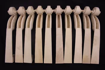 10pcs mão esculpida Aluno Maple Branco Violino de Pescoço tamanho 4/4 Violino Peças