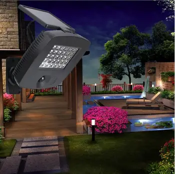 30 LED Lâmpadas Solares para o Jardim Exterior Impermeável de Iluminação com Detector de Movimento Função de PIR de Segurança Garantia de 2 Anos de Proteção