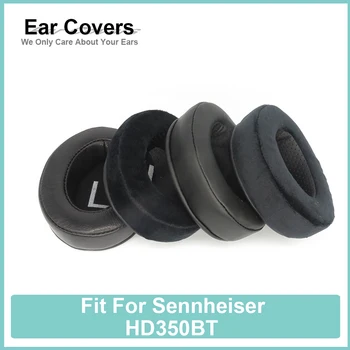 Protecções Para Sennheiser HD350BT Fone de ouvido Earcushions Proteína de Veludo pele de Carneiro Almofadas de Espuma de Almofadas de Ouvido Preto