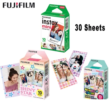 Fujifilm Instax Mini-11 8 9 Filme estrela brilhante/vidro Fuji Foto Instantânea de Papel de 30 Folhas Para 70 7s 50 50i 90 25 de Compartilhar SP-1 2 Câmara