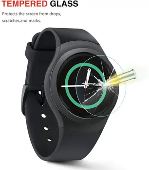 Novo Ultra fina Película Protetora transparente Para Samsung Engrenagem S2 /S2 Clássico Smart Watch Vidro Temperado Tela de Exibição do Protetor de Tampa