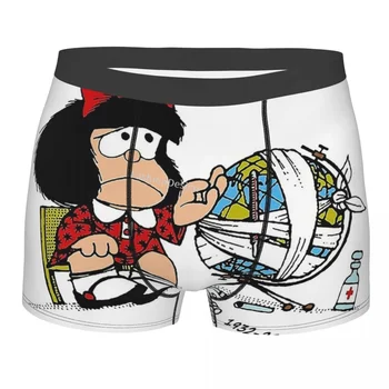 Adios Quino Mafalda Miguelito Quadrinhos Cuecas Breathbale Calcinha Homem Cueca De Impressão Shorts Boxer Briefs