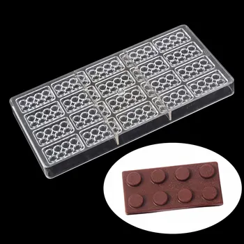 Forma de bloco de Chocolate do Molde para a decoração do bolo, Doces ferramentas de Policarbonato de Chocolate do Molde, o Novo Design do Cozimento de doces Moldes
