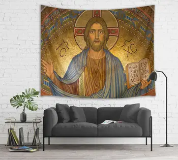 Jesus E A Bíblia, Tapeçaria Pendurada Na Parede Para O Quarto Sala Decoração Do Dormitório