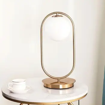 led moderna de bola de vidro da lâmpada de mesa de cerâmica cabaça lâmpada foldable do diodo emissor de luz fiado lâmpada de tabela ferro tabela de lâmpadas do quarto
