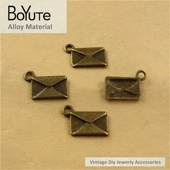 BoYuTe (100 Peças/Lote) 23*9MM Vintage Diy Acessórios por Atacado de Peças de Bronze Antigo Pingente de Letra Materiais para Jóias