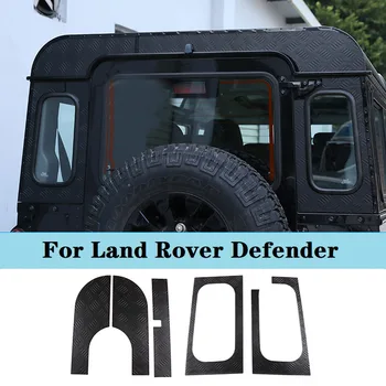 Para Land Rover Defender 2004-18 Detalhes Exteriores Da Liga De Carro Preto Porta Traseira Teto Painel De Guarnição De Carro Modificação Exterior Acessórios