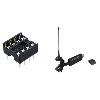 10 pc de 8 Pinos DIP IC Sockets Adaptador E 1 Conjunto de R820T+ RTL2832U USB 2.0 DVB-T SDR DAB FM Sintonizador de TV Receptor Vara
