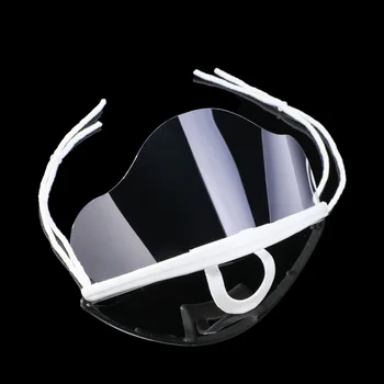 10PCS Máscara de Restauração Transparente Máscara Anti-fog de Proteção Ambiental Comida de Plástico Cozinha Evitar que a Saliva para Atacado