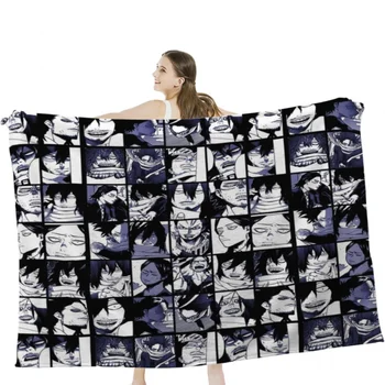 Falcões - mangá versão em Preto e Branco de Veludo Macio Cobertor Leve Cama Cobertor de Decoração de Casa de Cobertor de Lã