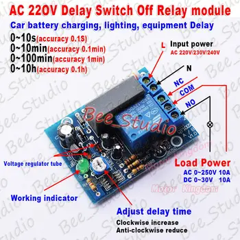 AC 220V 230V Tempo de Atraso Ajustável Conselho Ligar/DESLIGAR Interruptor do Relé Temporizador do Módulo de Controle do PLC